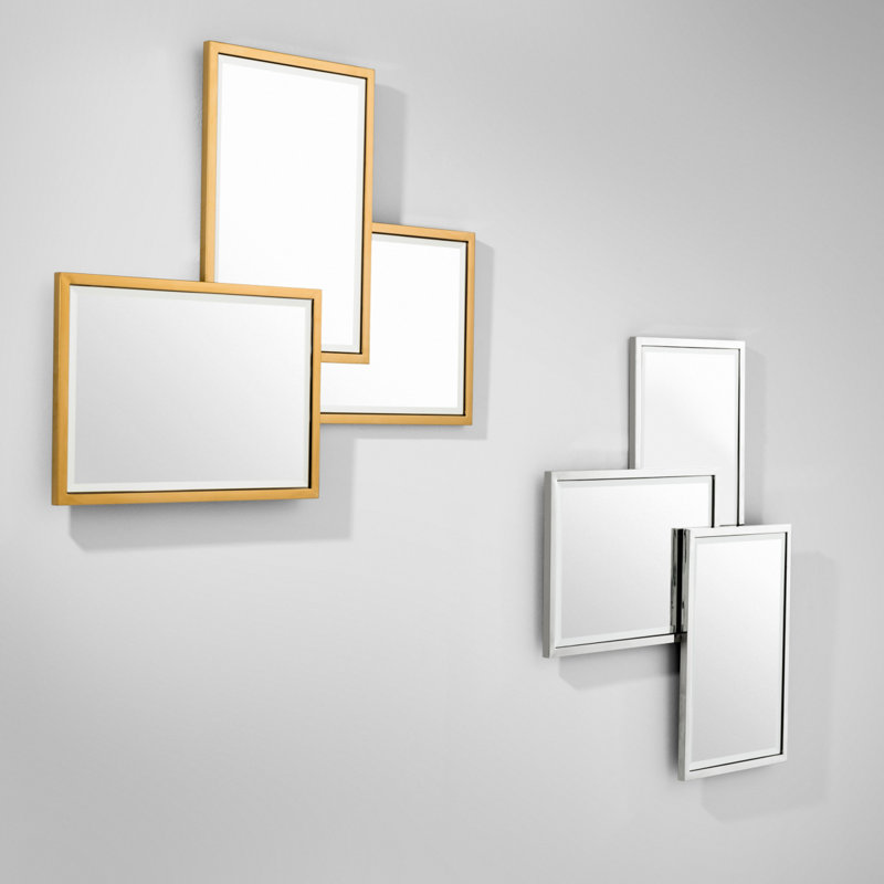 Sensation Flat Beveled Wall Mirror, Silver