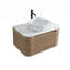 Meuble-lavabo Erba de 30 po avec lavabo, armoire murale en chêne miel avec porte-serviettes gratuit, conception de lavabo simple en céramique de Carrare blanc, sans drain et robinet, pré-assemblé-686645990-686645991
