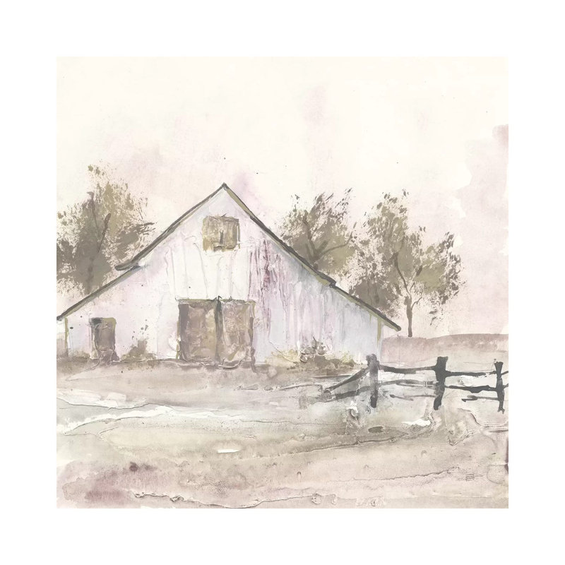 White Barn II by Chris Paschke - Print on Canvas, Wrapped Canvas, 45.72cm H x 45.72cm W x 1.91cm D
