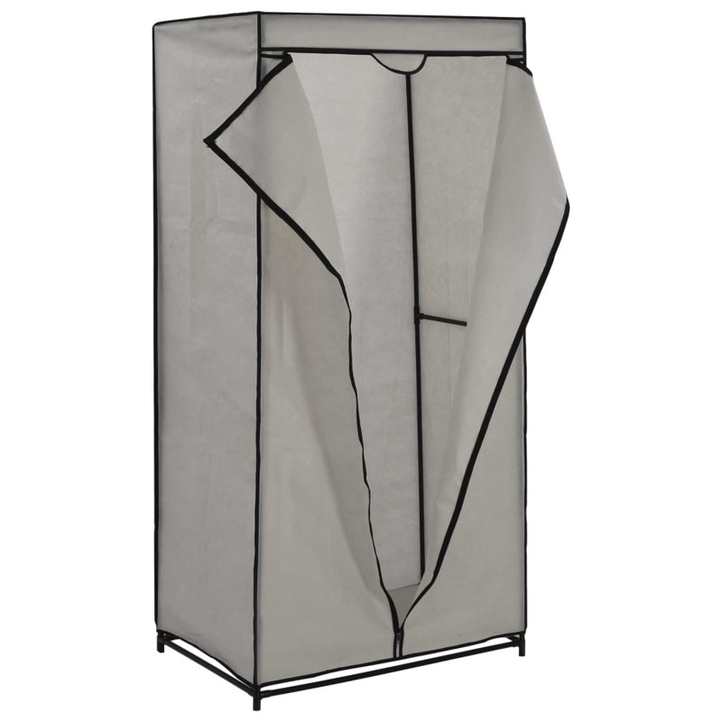 2 Door Wardrobe, Grey