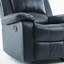 Fauteuil inclinable et oscillant bleu en cuir