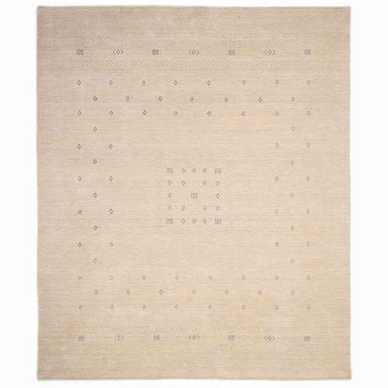 Simi Hand Knotted Cotton/Wool Southwestern Area Rug, Rectangle 3' x 5', Light Camel