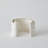 Crescent Printed Vase-Matte White-Sm-119364165