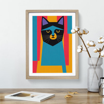 XV1022-238X Abstract Cat No.1 1 Piece Single Picture Frame Wall Art