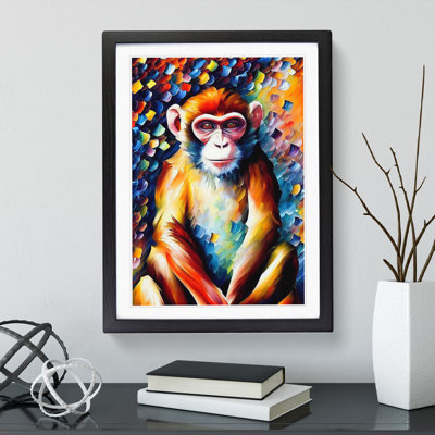 Monkey Portrait No.2 - Framed Print