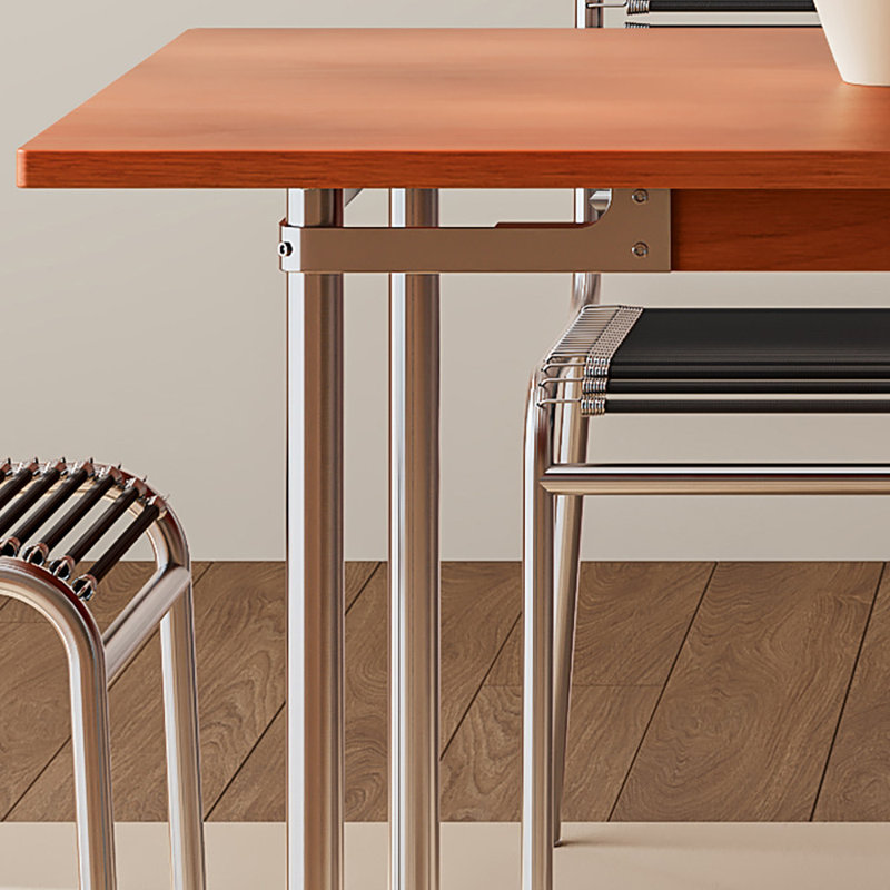 Table de salle à manger simple et luxueuse en bois massif, H 29,52 po x L 62,99 po x l 31,49 po