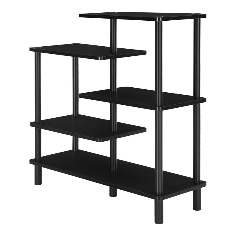 Rozanne 83cm H x 80cm W Plastic Etagere Bookcase, Espresso