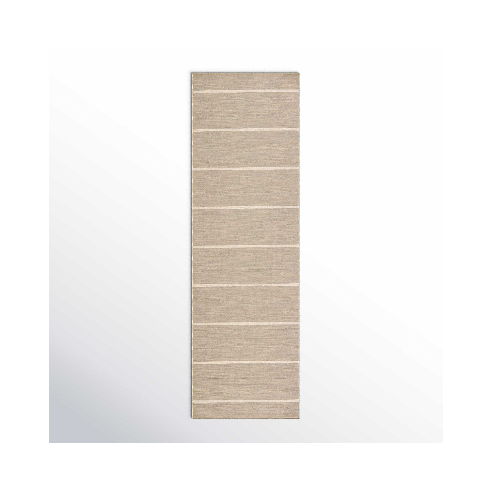 Creekmont Handmade Wool Brown Rug, Runner 2'6" x 8'
