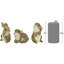 3 Piece Baby Bunny Rabbit Garden Statues Set