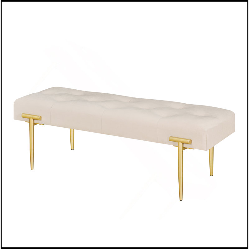 Banc avec repose-pieds Modern Velvet