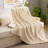 Bedsure Cotton Comforter with Throw Waffle Blanket and Decorative Pillow,Bedding Comforter Sets