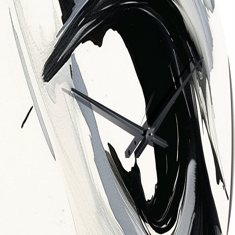 Abstract Neutral X Metal Wall Clock, Large
