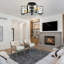 2 - Light 41cm Unique/Statement Star Semi Flush Mount Light-82611799