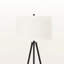Liese 63"H Floor Lamp, Black Metal & Ivory / Cream Shade