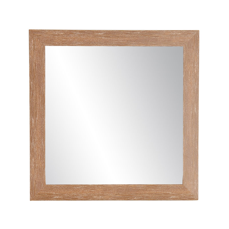 Miroir mural Cheesman, 32 po x 32 po, Brun/rouge