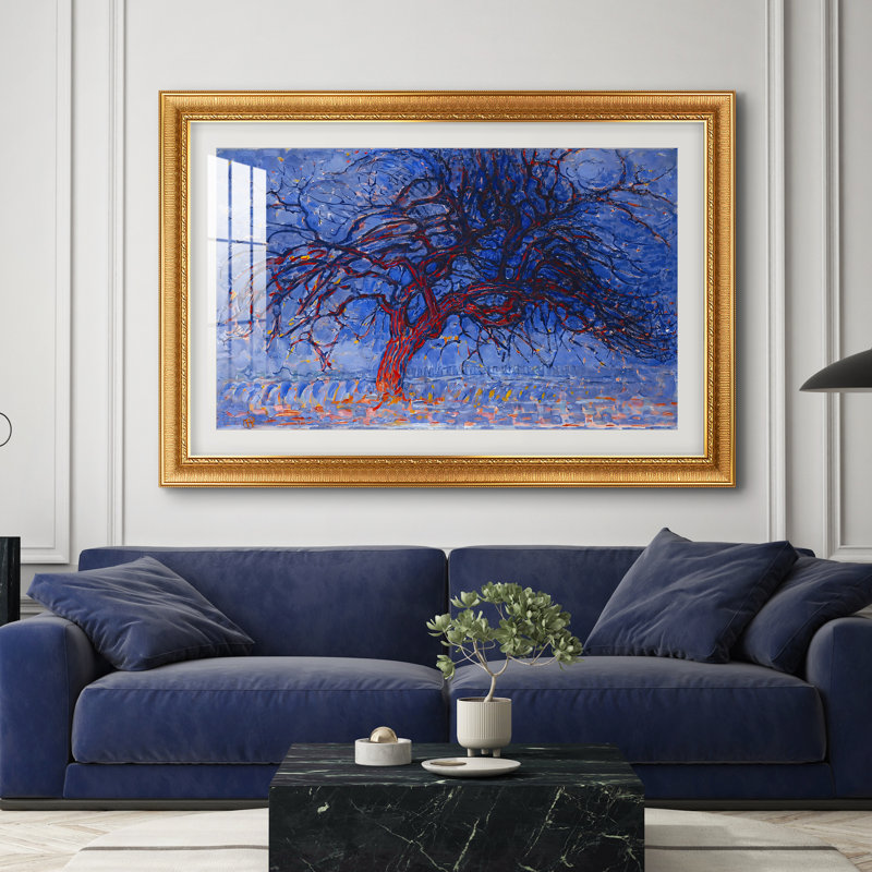 L'Arbre rouge, 1909 - Piet Mondrian - Reproduction encadrée sur mesure, 28 po x 40 po, Impression encadrée avec passe-partout
