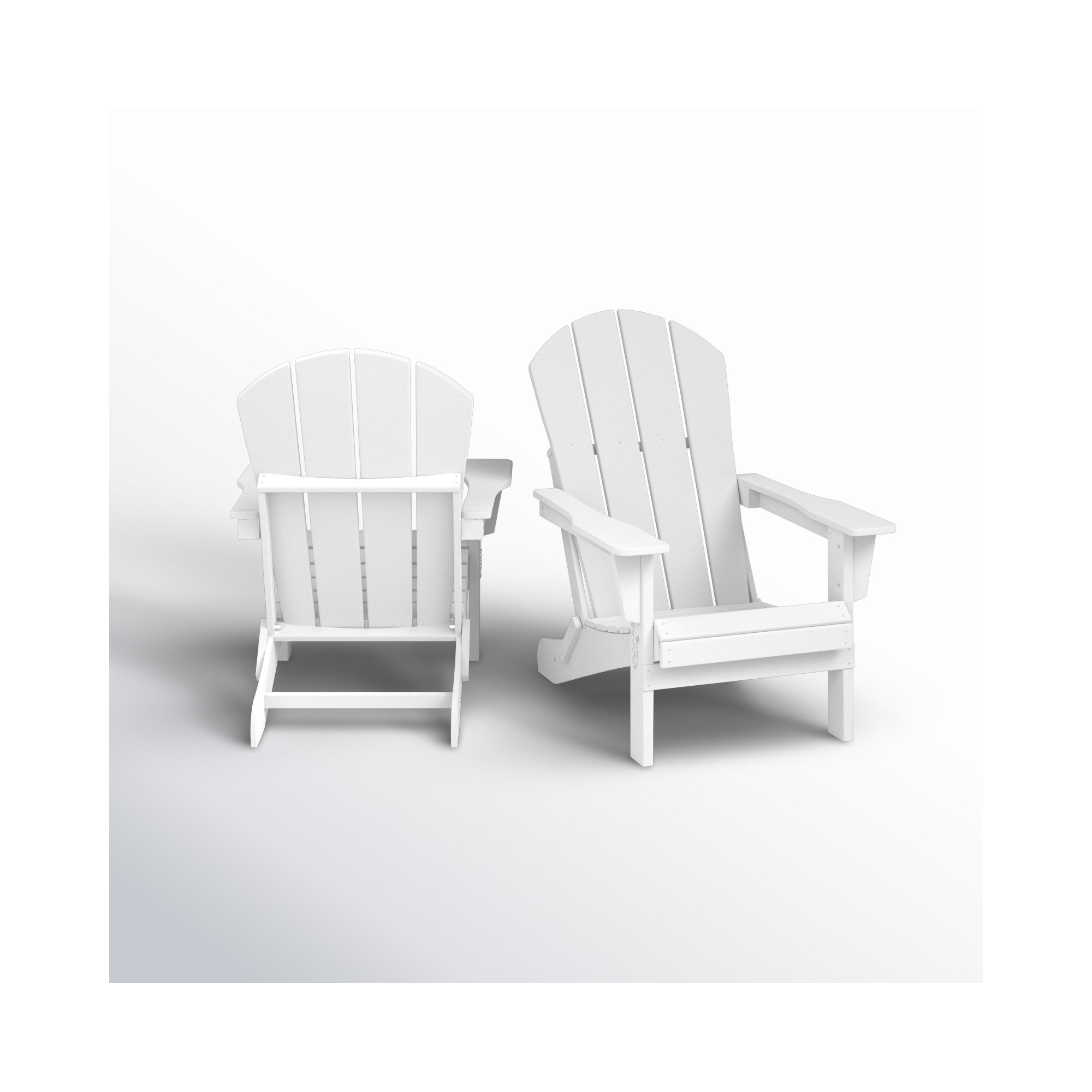 Laguna Foldable Outdoor Adirondack Set, White