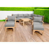 Huntington Outdoor 12 - Piece Teak Conversation Set