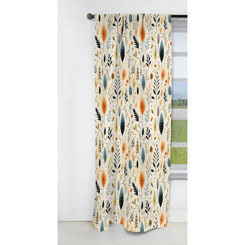 Motif bohème antique antique et minimaliste rétro - motif bohème abstrait - 1 panneau, L 52 po x L 90 po