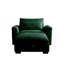 Canapé en velours côtelé vert, canapé modulaire avec repose-pieds de rangement, canapé à assise profonde pour salon / appartement / bureau moderne