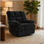 Fauteuil inclinable manuel berçant avec mouvement berçant apaisant et accoudoirs rembourrés moelleux-132468044