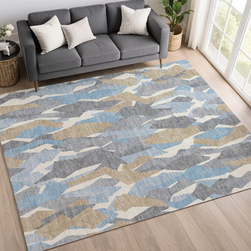Tapis intérieur / extérieur lavable à la machine Chantille ACN2329, Rectangle 10 pi x 14 pi