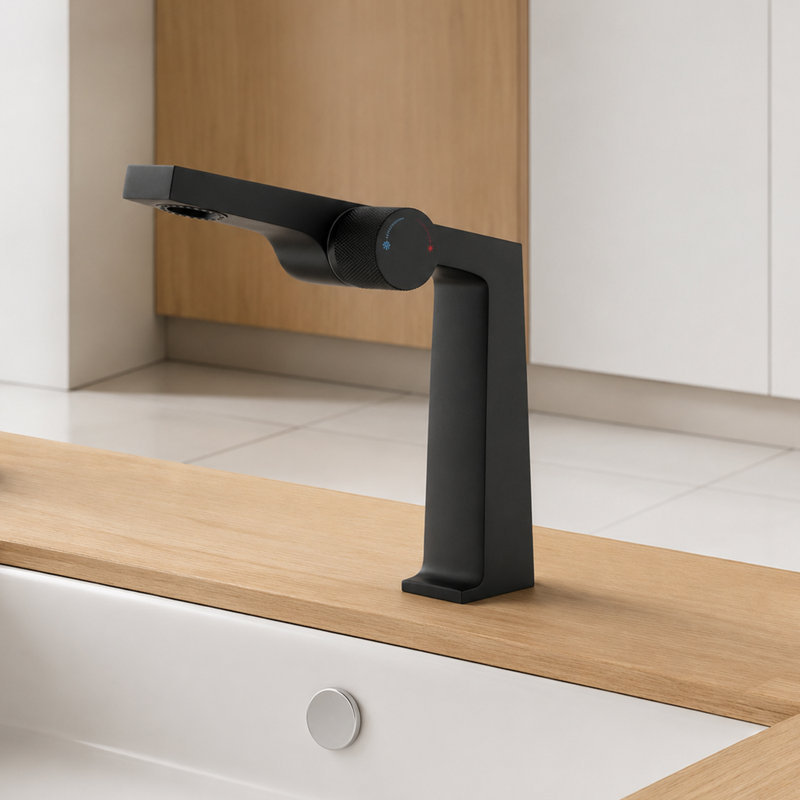 Single-Hole Single-Handle Bathroom Faucet, Matte Black