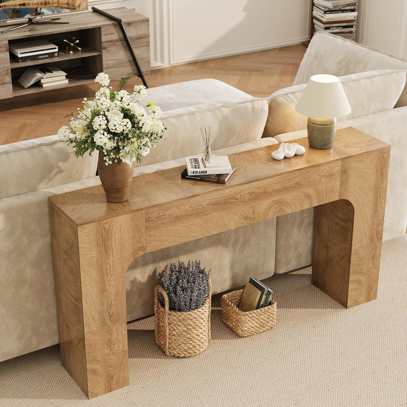 Console Table, 83.5cm H x 160cm W x 30cm D, Oak Wood