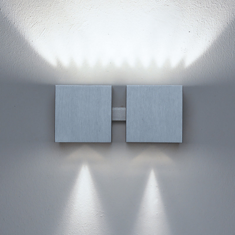 Dau 2-Light Flush Mount, Brushed Aluminum