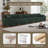 5 - Piece Upholstered Green Faux Rabbit Fur Flannel Reversible Modular Sofa Living Room Sectional Couch-288455746-288455749-288455751