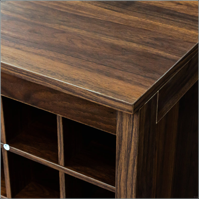 Bar à vin brun modulaire couleur noyer 32