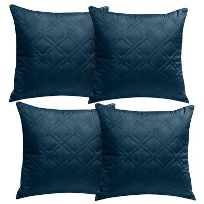 Aspire Homeware Diamond-Pattern Square Velvet Cushion Cover