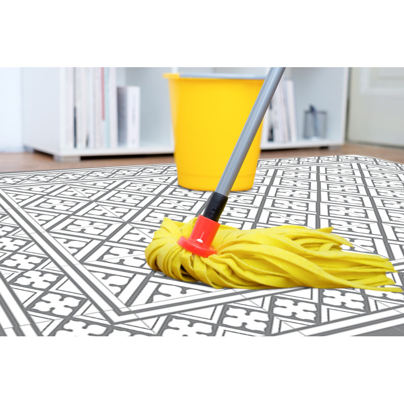 Harrigan Vinyl Machine Printed Area Rug, Runner 80 x 300cm