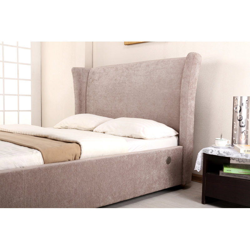 Upholstered Bed, Double (4'6), Mink