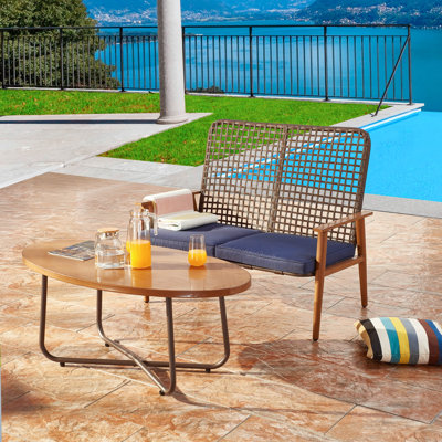 Harva 2 - Person Patio Conversation Sets with Cushions