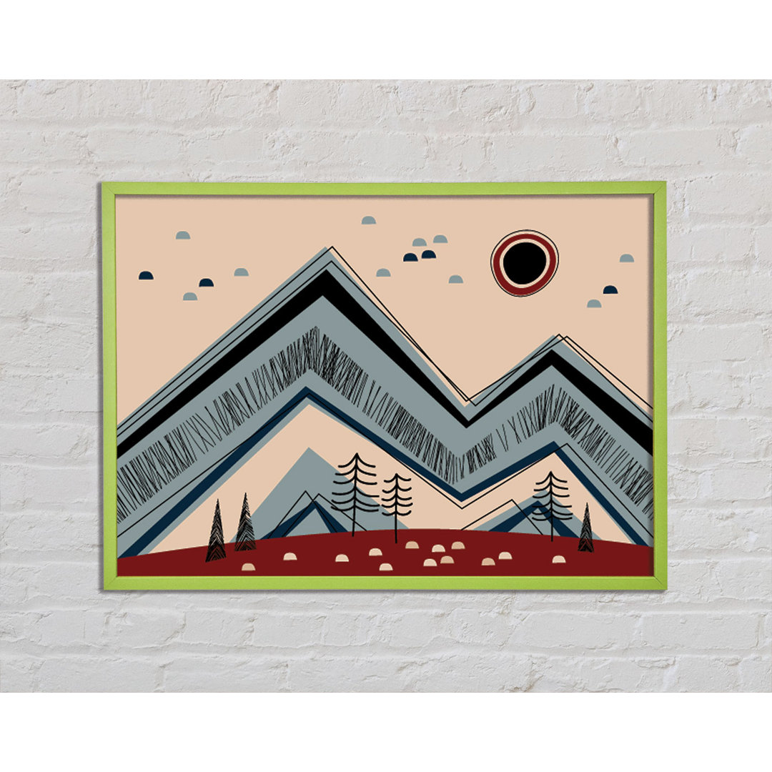 Triangle Mountain Sun Rise - Einzelner Bilderrahmen Kunstdrucke