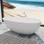 Baignoire de trempage autoportante 67 po. X 34 po. Avec bonde escamotable et trop-plein, certifiée Cupc-86768959