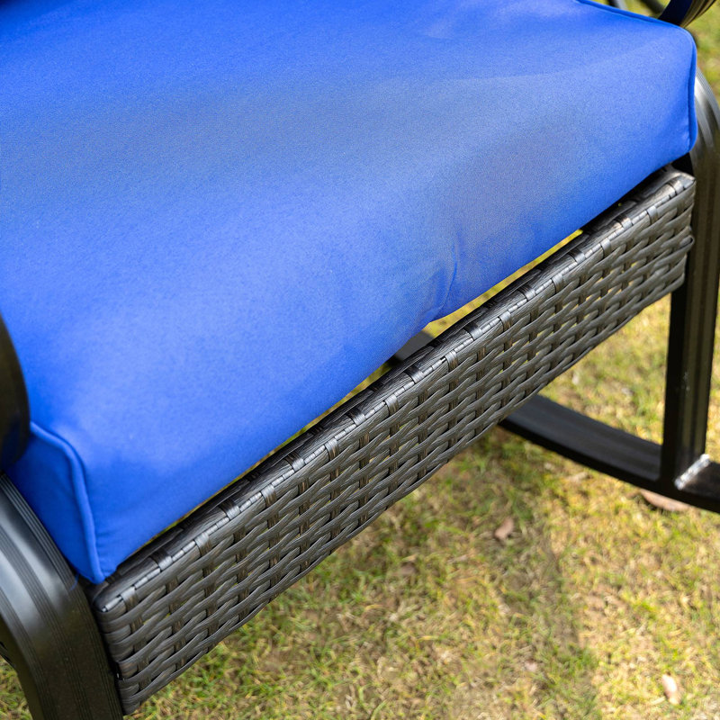 Chaise berçante pour l'extérieur, Bleu