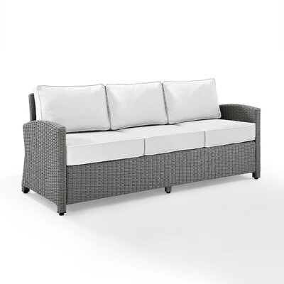 Lawson 80.5"" Wide Outdoor Wicker Patio Sofa with Cushions -  Birch Lane™, 00F6D15008CE4576852E8B43BA8AF772