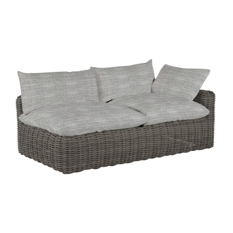 Canapé modulaire Montecito N-Dura, Argent Rollo, Welt, Gris ardoise