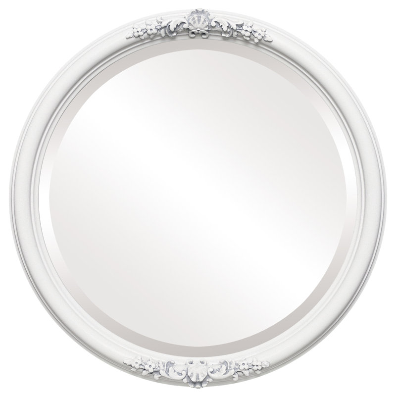 Miroir décoratif rond biseauté Rhine, H 15 po x l 15 po