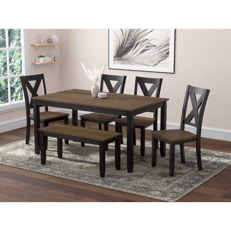 Fenrys 6-Person Solid Wood Dining Set