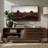 Mid-Century Modern 46-Inch Walnut TV Stand with Slatted Sliding Door and Storage Media Console Entertainment Center for Living Room