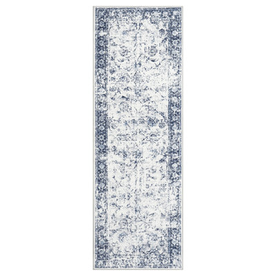 Machine Washable Rug Oriental Non-Slip Area Rug for Living Room Low-Pile Rug Indoor Floor Cover for Bedroom Dining Room Hallway Kitchen Office