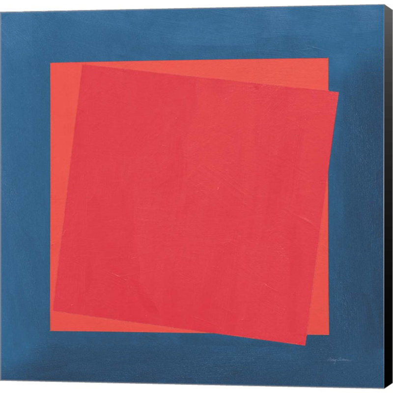 Abstract Canvas Wall Decor, Red/Blue