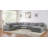 Burrows 158" Wide Linen Reversible Down Cushion Modular Sofa & Chaise with Ottoman-594152038
