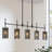 Shoshoni 5-Light 45.3"W Oversized Kitchen Island Modern Linear Chandelier