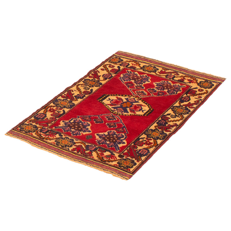 Miruna One-of-a-Kind 2'9" X 4'4" New Age Wool Area Rug in Dark Red