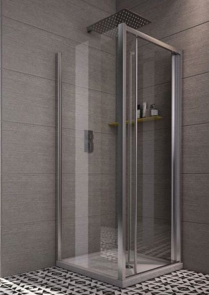 Worcester Rectangular Bi-Fold Shower Enclosure, 185 cm H x 80 cm W x 76 cm D