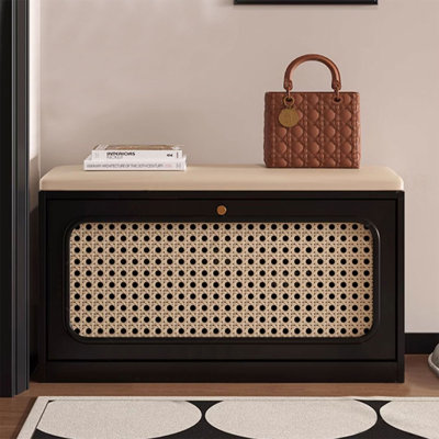 Banc rembourré noir